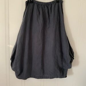 Cut Loose Slate Gray Midi Skirt